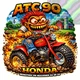 Honda ATC 90 9x9cm Durable Die-Cut Vinyl Sticker 3 of 6