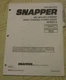 Snapper ZM2200KV Zero Turn Riding Mower ZM5200m zm6100m mower Parts Manual