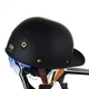 Retro Motorcycle Half Helmet With Blue Lens Adult Baseball Cap DOT Matte Black