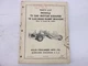 Allis Chalmers Models TS 260 Motor Scraper & TR 260 Rear Dump Wagon Parts List