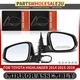 2pcs White LH& RH Manual Folding Mirror w/ 6 pin for Toyota Highlander 2014-2019