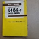 Komatsu D41S,Q-3 Dozer Shovel Parts Book for Crawler Dozer 6001 and Up