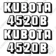 Fits Kubota 4520B Decal Kit Tractor - 3M VINYL Aftermarket Sticker Set!