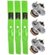 Spindle High-Lift Blade Kit for John Deere 62 In Deck 2025R 2027R 2032R 2210