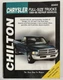 CHILTON 20402 CHRYSLER FULL-SIZE TRUCKS 1989-96 REPAIR MANUAL Wiring & Vacuum