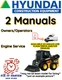 HYUNDAI HSL1500T SKID STEER LOADER SERVICE OPERATOR ENGINE MANUAL PDF ON USB