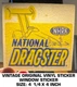 NHRA NATIONAL DRAGSTER - VINTAGE ORIGINAL VINYL WINDOW DECAL STICKER - RACING