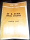 Lister ST & STMA Diesel Engines Parts List Book 1705PL