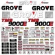 Fits Grove TMS9000E Decal Kit Truck-Mounted Cranes  - 7 YEAR OUTDOOR 3M VINYL!