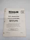 Kohler Generator Sets Parts Identification 10 12.5 15 17 & 25 KW Models Manual
