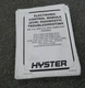 Hyster H135XL2 H155XL2 Forklift Lift Truck ECM Diagnostic Troubleshooting Manual