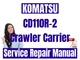 Komatsu Crawler Carrier CD110R-2 Service Repair Manual