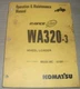KOMATSU WA320-3 WHEEL LOADER OPERATION MAINTENANCE BOOK MANUAL S/N A31001-UP