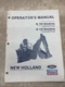 New Holland B-104 B-124 Backhoe Operators Manual