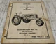 1940 Allis Chalmers TPL-72A Model RC Tractor Operator Directions & Parts Book