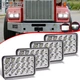 For Kenworth W900 T800 Peterbilt 357 379 378 4pcs 4x6" LED Headlights Hi/Lo DOT