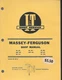 MASSEY-FERGUSON SHOP MANUAL FOR MF 303, MHF 303, MH 333, MF 404, MHF 404, MF 406