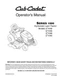 Owner&rsquo;s Manual Cub Cadet Series 1000 Lawn Tractor Models LT1042, LT1045, LT1050 
