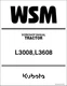Kubota L3008 L3608 Tractor WSM Service Repair Workshop Manual on a CD