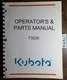 Kubota F3226 60" Rotary Power Sweeper for F2260 F2560(E) F3060 Operator Manual