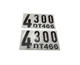 Set 2 Emblems fits international 4300 dt 466 truck Chrome