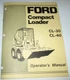 Ford CL-30 & CL-40 Compact Skid Loader Operators Owners Manual SE-3453 ORIGINAL!