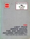 1990 GMC Light Truck C/K S-15 G M Van Fuel and Emissions Tune-Up Service Manual