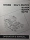 WOODS Zero-Turn Lawn Mower Mow Machine Owner & Parts Manual M1950K M2560K M2760