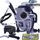 Carburetor for Honda Foreman 450 TRX450ES TRX450FE TRX450FM 1998-2004 Cable Plug