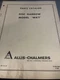 Allis-Chalmers Model "WKT Disc Harrow Parts Catalog Manual