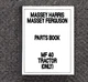 40 Tractor Service Parts Manual Fits Massey Ferguson MH MF40 MH MF40PARTS