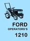Ford 1210 Tractor Owner Operators Manual