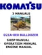 KOMATSU D21A-8E0 BULLDOZER OPERATION & MAINTENANCE SERVICE ENGINE MANUAL PDF