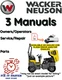 WACKER NEUSON RT82-SC TRENCH ROLLER OPERATORS SERVICE PARTS MANUAL PDF USB