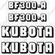 Fits Kubota BF300-A Decal Kit Front End Loader Attachment - 7 YEAR 3M VINYL!
