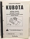 USED OPERATORS MANUAL FOR KUBOTA MODEL G4000 ROTARY TILLER 70000-70234
