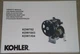 KOHLER KDW702 KDW1003 KDW1404 ENGINE OWNER'S OPERATION & MAINTENANCE MANUAL BOOK