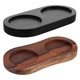 2 Pcs Wooden Pepper Mill Base Sauce Bottle Tray Kitchen Manual Rest
