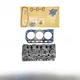 Complete cylinder head+Full Gasket Set For Yanmar 3TNV84 3TNV84T Engine EF312T