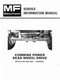 Massey Ferguson MF-750 760 850 860 Combine Power Rear Wheel  Service Manual