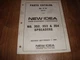 Avco New Idea No. 352 353 354 Spreaders Repair Parts List No. S 64 986429