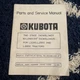 Kubota B/L2563 63" Two Stage Snowblower Parts & Service Manual