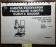 Kubota K-008 Excavator Illustrated Parts List Manual 6919882392 69198-8239-2