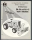 International Cub Cadet Tractor Snow Blower Thrower QA-36 QA-42 Owners Manual