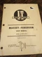MASSEY FERGUSON I&T MF-25 MF25 MF130  TRACTOR SERVICE REPAIR MANUAL