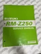 Service Manual      2002-2005 Suzuki RM-Z250      99500-42182-01E