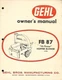 GEHL OWNERS MANUAL FOR FB 87 "HI-THROW" HOPPER BLOWER