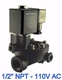 1/2" Inch Electric Manual Override PA66 Plastic Air Water Solenoid Valve 110V AC