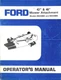Ford 42" & 48" Mower Attachment Models 09GN3682 & 09GN3683 Operator Manual
