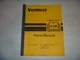 Vermeer Model V-3550A Tractor Trencher Parts Catalog Manual Book